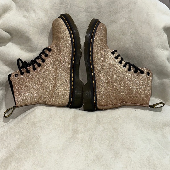 Dr. Martens 1460 Pascal Glitter Gold Combat Boots Us7 - Picture 11 of 16
